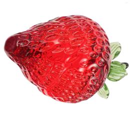 Party Decoration Crystal Strawberry Ornament Decor Fruit Ornaments Office Desktop Kitchen White Statue Home