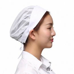 kitchen chef hat cook cooking hygienic cap food cap baking breathable smoke-proof dust women's work hat Breathable C2bx#