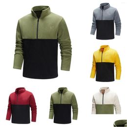 Mens Hoodies Sweatshirts Fall And Winter Casual Long Sleeve Half Zip Sweatshirt No Hoodie Men Clothes For Sports Drop Delivery Apparel Dhepj