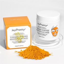 200g Turmeric Acne Face Mask Whitening Cream Pimple Treatment Exfoliating Cleaning Brightening Facial Mask Skin Care Beauty