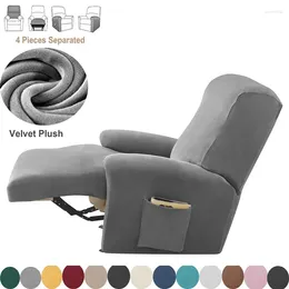 Chair Covers 1 Seater Stretch Recliner Sofa Cover Elastic Velvet Lazy Boy Armchair All-inclusive Single Couch Slipcovers Living Room