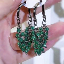 Dangle Earrings Unique Design Green Red Crystal Beaded For Women Fashionable Personalised Daily Accessories Party Jewellery Birthday Gift