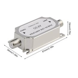 Satellite 20dB In-line Amplifier Booster 950-2150MHZ Signal Booster For Dish Network Antenna Cable Run Channel Strength