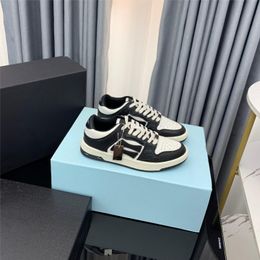 Young Fashion Choices Designer Skeleton Casual Skel High Low Shoes Lace Up Trainers White Black Blue Green Skelet Bones Runner Sports Men Women Platform shoe