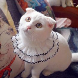 Dog Apparel 2024 Pet Jewellery Accessories Cat Puppy Collar Handmade Yarn Side Bib Saliva Towel