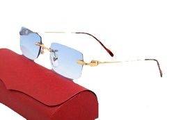 サングラスメンズメタルヴィンテージアイグラススモールスクエアフレームデザイナーモデルゴールドグリーンファッションアイウェアUV400卸売メガネを箱で運転する