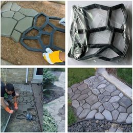 Garden Path Maker Mould Plastic DIY Garden Mould Manually Paving Cement Brick Stone Road Concrete Mould Reusable Manually Paving