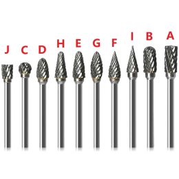 1pc 1/8" Tungsten Carbide Drill Bits Burrs Rotary Drill Metal Diamond Grinder Woodworking Milling Cutters Carving Bit Double Cut