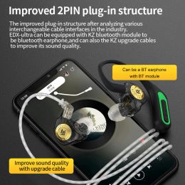 KZ EDX Ultra Ergonomic In Ear Headphones Dynamic Wired Headset Noise Cancelling 3.5mm Plug Stereo Earphone for Music Sport Game