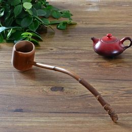 Tea Scoops Handmade Natural Bamboo Water Spoon Extra Long Handle Wood Scoop Healhy