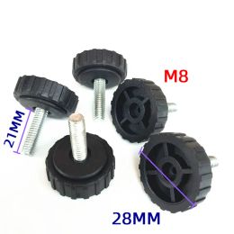 M8 M6 Adjustable Height Shelf Foot Mat Black Plastic Furniture Adjustable Bolt Chair Feet Level Floor Protector Leg Pad