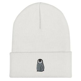 Embroidery Penguin Cartoons Skullies Beanies Solid Colour Winter Hat Hip Hop Elasticity Keep Warm Unisex Ski Cap Knitted Hat