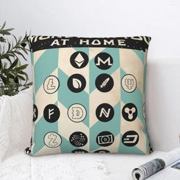 Pillow Defi Crypto Coin Vintage Money For You Polyester Cover Cryptocurrency Bedroom Decorative Washable Hug Pillowcase