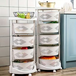 A Versatile Storage Cart with Wheels, Designed Corner Spaces, Suitable Storing Spices, Toiletries, Fruits, Vegetables, Books, and Other Household Items. Perfect