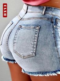 Women's Jeans ULXH Temperament Sexy Slimming Womens Denim Shorts 2024 Retro European And American Style Streetwear