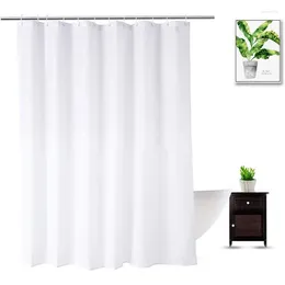 Shower Curtains Inyahome White Waterproof Thicken Bath Curtain Solid Colour Fabric Partition Home Bathroom Accessories