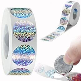 Gift Wrap Laser Hologram Dots Love Message DIY Ticket Coating Labels Scratch Off Stickers Activity Card Material