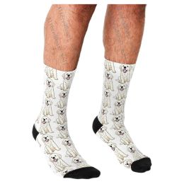Men's Funny socks Golden Retriever dog Tropical Socks harajuku Men Happy hip hop Novelty boys Crew Casual Crazy Socks for men