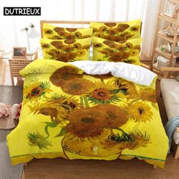Bedding Sets Flowers 3D Digital Home Bedclothes Super King Cover Pillowcase Comforter Textiles Set Bed