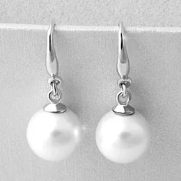 Stud Earrings Female 925 Silver Needle Natural Round Pearl For Women Long Tassel Ear Accessories Wholesale Wedding Gift