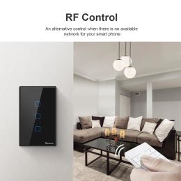 SONOFF T3US 433Mhz RF Wi-Fi Wall Touch Smart Switch Remote Control via eWeLink APP Works With Alexa Google Home IFTTT