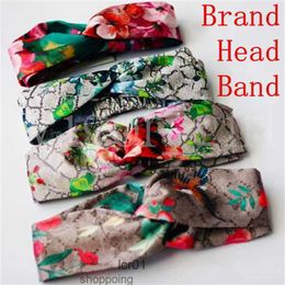 100 Silk Headband Girl Elastic Hair Bands Retro Turban Headwraps Gifts Flowers Hummingbird Orchid Fast Ship