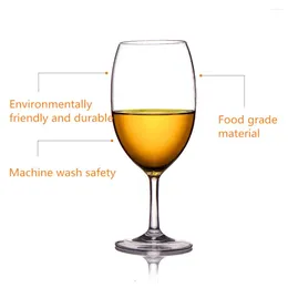 Cups Saucers Parts Goblet High Quality Plastic Cup Wine Glass Shatterproof Silicone Transparent 320ML Durable