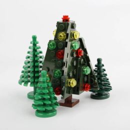 MOC Plant Tree Building Blocks Grass Flower Leaf Stand Rock Mountain Garden Forest Scene DIY Parts Bricks Compatible Toys