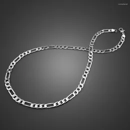 Chains Korean Style Simple Design Charm 925 Sterling Silver Chain Necklace For Women Men Boy Punk Luxury Jewelry Accessory Gift Neutral