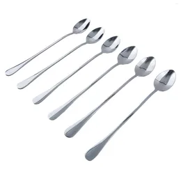 Coffee Scoops 6PCS Stainless Steel Tea Spoon Creative Shovel Scoop For Dinner Ice Cream Dessert Kitchen Tableware Bar Tool