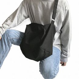 new black lazy cloth women bag crossbody shoulder bag students large capacity simple handbag 01-SB-hsylxk 371G#