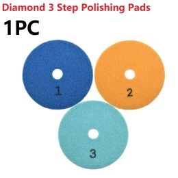 1PC 4 Inch 100mm Dry/Wet Diamond 3 Step Sharp Type Flexible Diamond Polishing Pad For Granite Marble Stone Grinding Sanding Disc