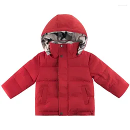 Down Coat Children's Parkas 2024 Winter Korean Two Sides Wear Cotton Camouflage Wool Boys Girls Baby Outerwear Hooded Kids Coats