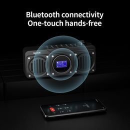 MLOVE BV810 Portable Bluetooth Speaker with FM Radio, Waterproof Speaker , LCD Screen Display, HD Free Call, Micro SD Card Slot
