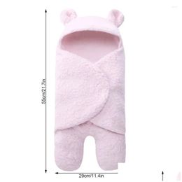 Blankets Swaddling Baby P Slee Bag Wrap Cartoon Warm Soft Blanket Born Infant Ddle Pography Prop Drop Delivery Kids Maternity Nursery Ottck