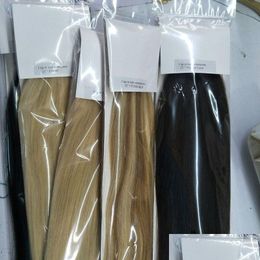 Pre-Bonded Hair Extensions Human 12-24 200Strands Lot Keratin Stick Brazilian Extension Remy 1Gram Strand Straight Wave Drop Delivery Dhwuy