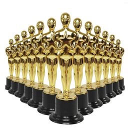 Party Decoration 24 Pack Plastic Gold Star Award Trophies Statuette For Favours School Game Prize