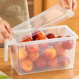 Storage Bottles 1 Transparent Large Refrigerator Box Sealed Crisper Kitchen Fruit And Vegetable 2024