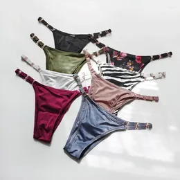 Women's Panties Sexy Thong Improve Moisture Absorption And Breathability Nylon Low Underpants Underwear Waist Ladys T-back