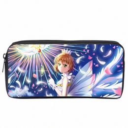 anime Cardcaptor Sakura Student Pencil Case Kids Carto Pencil Bag Teenager Zipper Handbag Women Girls Makeup Bag E0AO#