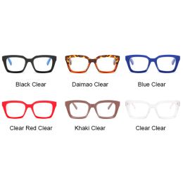 Anti Blue Light Reading Magnifying Glasses Transparent Computer Classic Rivet Square Women's Eyeglasses Glasses Farsightedness