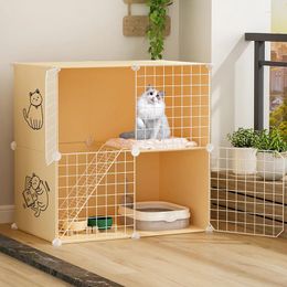 Cat Carriers Cage Home Indoor Heightened Isolation Living Room Balcony Villa Kitten Delivery Transparent Small Pet Fence F