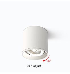 Dimmable LED COB 9W 12W 15W 20W Spotlight Downlight Angle Adjustable Ceiling Type Living Room Indoor Lighting Surface Mounted