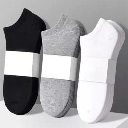 5/10Pairs Men Ankle Socks Solid Color Black White Gray Invisible Breathable Cotton Sports Socks Male Short Socks Women Men Sox
