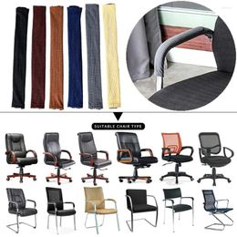 Chair Covers 1 Pair Elastic Zip Armrest Soft Spandex Computer Office Arm Rest Removable Elbow Protector