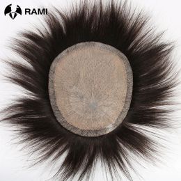 Men's Capillary Prothesis Silk Base Men Toupee Male Hair Prosthesis Breathable Human Hair Systems Unit For Man Wigs Natural Hair