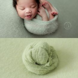 Baby Photography Props Stretch Shower Gift Sweater Knit Mohair Wrap Photo Props Soft Wraps for bebe foto Shooting Accessories