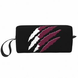 cute Flag Of Qatar Travel Toiletry Bag for Women Cosmetic Makeup Organizer Beauty Storage Bags Dopp Kit Case Box Gifts 43Se#