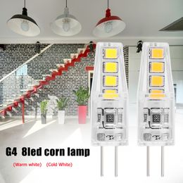 1-15pcs LED G4 8 LED 2W Light Bulb AC/DC 220V LED Lamp COB Spotlight Chandelier Lighting Replace Halogen Lamps