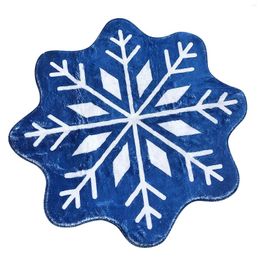 Carpets 26inch Snowflake Doormat Welcome Mat Non Slip Round For Home Decoration